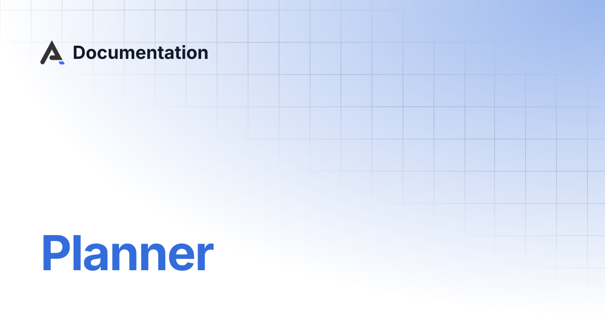 Planner documentation